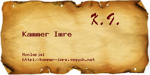 Kammer Imre névjegykártya